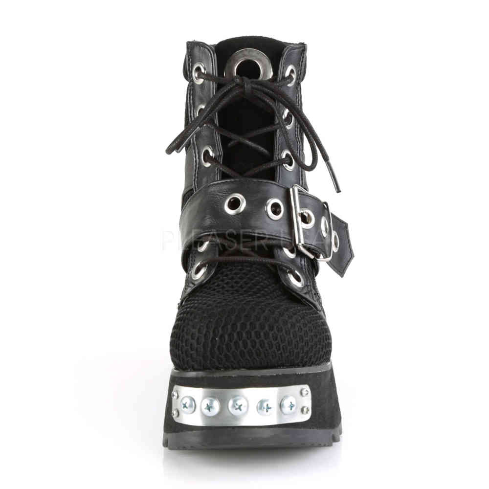 DemoniaCult - SCENE-53 Bottes de plate-forme - Noir